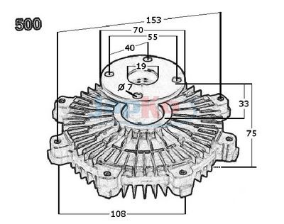CUPLA VENTILATOR RADIATOR JAPKO 36500 2
