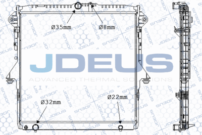 Радиатор, охлаждение двигателя JDEUS 012M41 для FORD RANGER