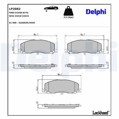 SET PLACUTE FRANA FRANA DISC DELPHI LP2082 0
