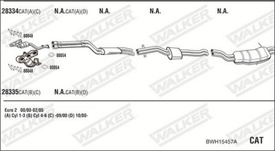 Изпускателна система WALKER BWH15457A