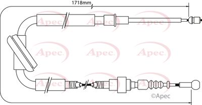 Cable Pull, parking brake APEC CAB1012