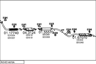 SISTEM DE ESAPAMENT MTS ROVE14670A003242