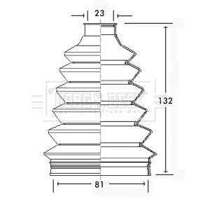 Bellow, drive shaft Borg & Beck BCB2322