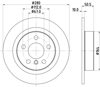 HELLA 8DD 355 122-661 Тормозные диски  для BMW i3 (Бмв И3)