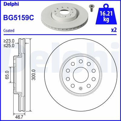 Bromsskiva DELPHI BG5159C