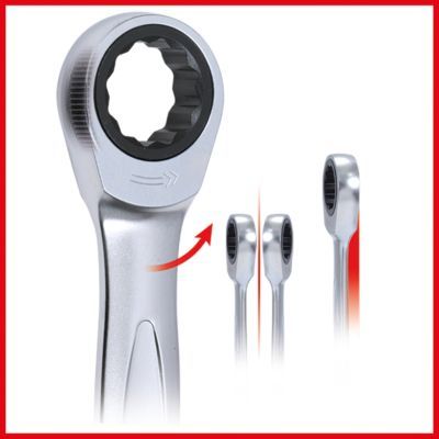 Ks Tools - Kľúč očkoplochý račňový 8-19mm 5ks