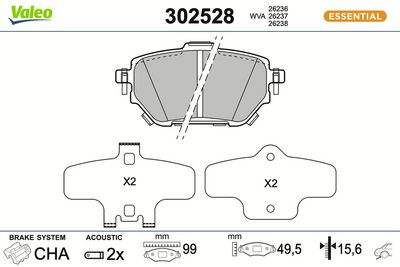 SET PLACUTE FRANA FRANA DISC VALEO 302528