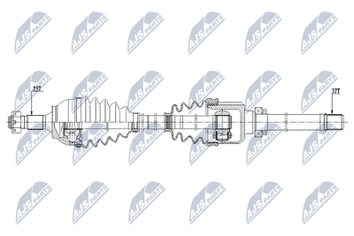 Приводной вал NTY NPW-CT-081 для CITROËN DS4