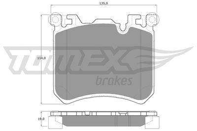 Комплект тормозных колодок, дисковый тормоз TOMEX Brakes TX 19-46 для ROLLS-ROYCE WRAITH