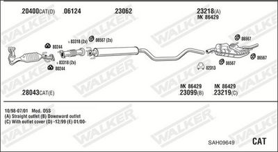 Изпускателна система WALKER SAH09649