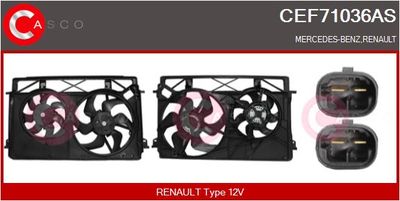 Elektromotor, větrák chladiče CASCO CEF71036AS