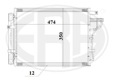 Конденсатор, кондиционер ERA 667192 для KIA PICANTO