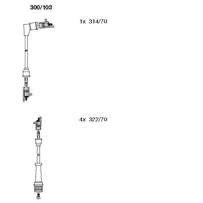 Комплект проводов зажигания BREMI 300/103 для ALFA ROMEO ALFASUD