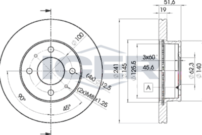 спирачен диск ICER 78BD1017-2