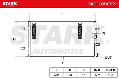 кондензатор, климатизация STARK SKCD-0110339