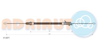 Тросик, cтояночный тормоз ADRIAUTO 41.0271 для RENAULT 4