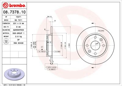 AP 15371 Тормозные диски  для MAZDA MX-5 I (NA) 1.6