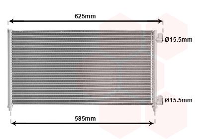 VAN WEZEL 17005256 Радиатор кондиционера  для FIAT DOBLO (Фиат Добло)