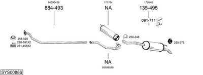 Изпускателна система BOSAL SYS00886