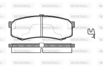 Комплект тормозных колодок, дисковый тормоз WOKING P5133.04 для LEXUS GX