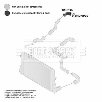 Charge Air Hose Borg & Beck BTH1156