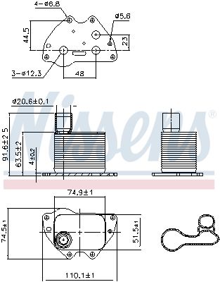 RADIATOR ULEI ULEI MOTOR NISSENS 90981 5