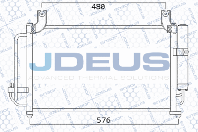 Конденсатор, кондиционер JDEUS 765M02 для KIA RIO