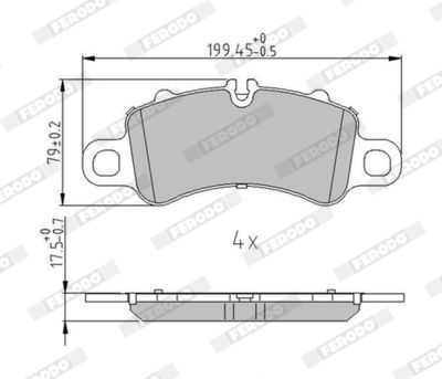 SET PLACUTE FRANA FRANA DISC FERODO FDB5280 2