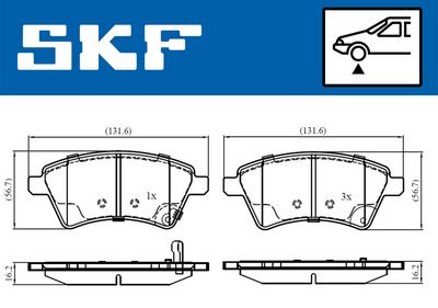 Brake Pad Set, disc brake VKBP 80185 A