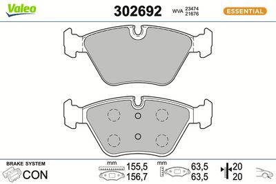 BREMSBELAGSATZ SCHEIBENBREMSE