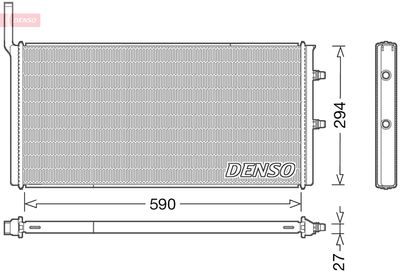 Радиатор, охлаждение двигателя DENSO DRM05009 для ROLLS-ROYCE GHOST