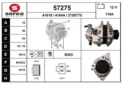 GENERATOR / ALTERNATOR EAI 57275