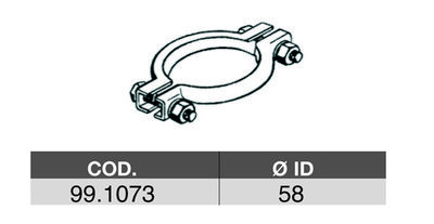 Соединительные элементы, система выпуска ASSO 99.1073 для FIAT REGATA