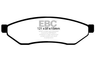 Комплект тормозных колодок, дисковый тормоз EBC Brakes DP1546 для DAEWOO EVANDA