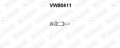 Предглушитель выхлопных газов VENEPORTE VW80411 для VW PASSAT