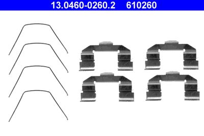 Комплектующие, колодки дискового тормоза ATE 13.0460-0260.2 для MAZDA 6