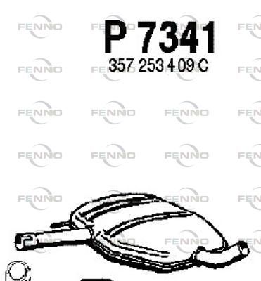 Средний глушитель выхлопных газов FENNO P7341 для VW PASSAT