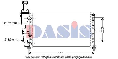 Радиатор, охлаждение двигателя AKS DASIS 300550N для LANCIA Y