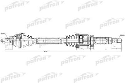 Приводной вал PATRON PDS0381 для FORD C-MAX