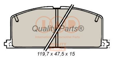 Комплект тормозных колодок, дисковый тормоз IAP QUALITY PARTS 704-17090 для TOYOTA TERCEL