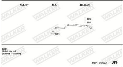 ABGASANLAGE WALKER MBK131263A