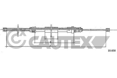 Тросик, cтояночный тормоз CAUTEX 762359 для RENAULT 5