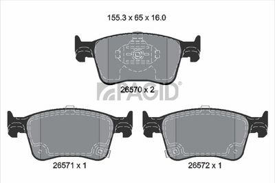 комплект спирачно феродо, дискови спирачки PAGID T4640N