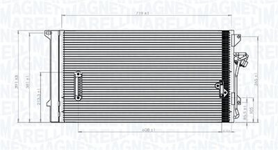 MAGNETI MARELLI 350203743000 Радиатор кондиционера для VW TOUAREG