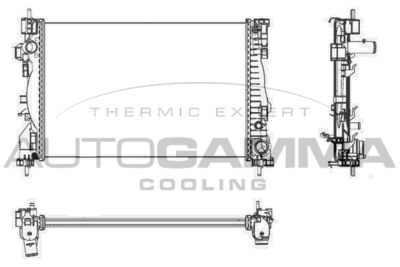 AUTOGAMMA 105627 Радиатор охлаждения двигателя  для ALFA ROMEO 4C (Альфа-ромео 4к)