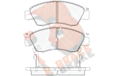 Комплект тормозных колодок, дисковый тормоз R BRAKE RB0958 для HONDA CAPA