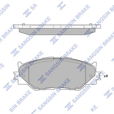 Комплект тормозных колодок, дисковый тормоз Hi-Q SP1543 для LEXUS IS