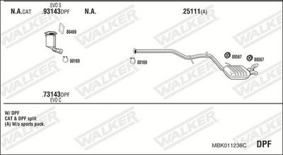 Изпускателна система WALKER MBK011236C