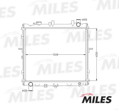 Радиатор, охлаждение двигателя MILES ACRB029
