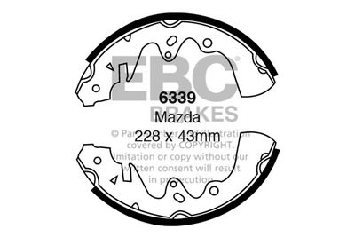 Комплект тормозных колодок EBC Brakes 6339 для MAZDA 626